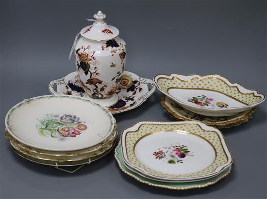 A collection of Worcester and Spode and Coalport etc